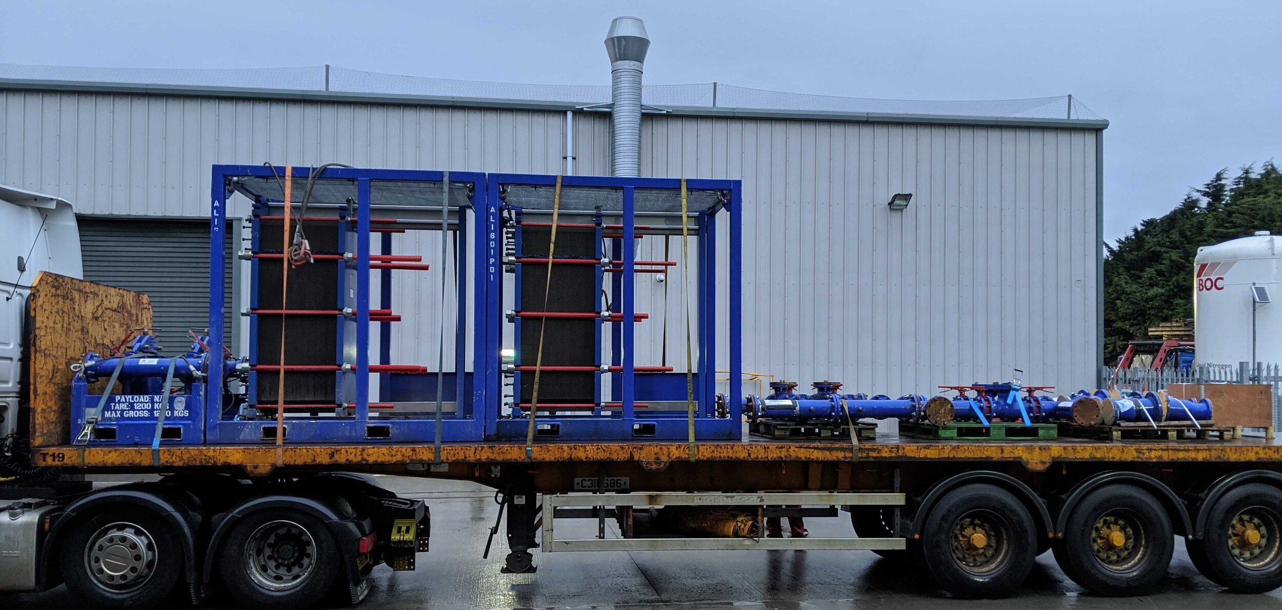 DHMO alfa laval mud cooler off to a new home